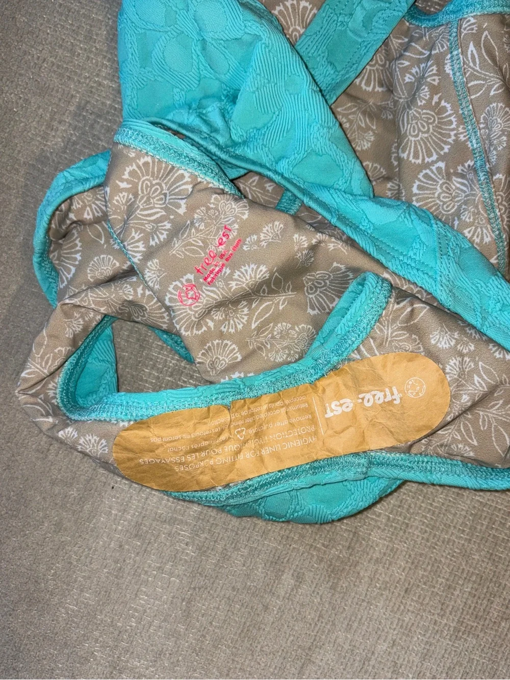 Free People Free-est Rue One Piece Swimsuit High Cut Halter Aqua Blue Medium NEW